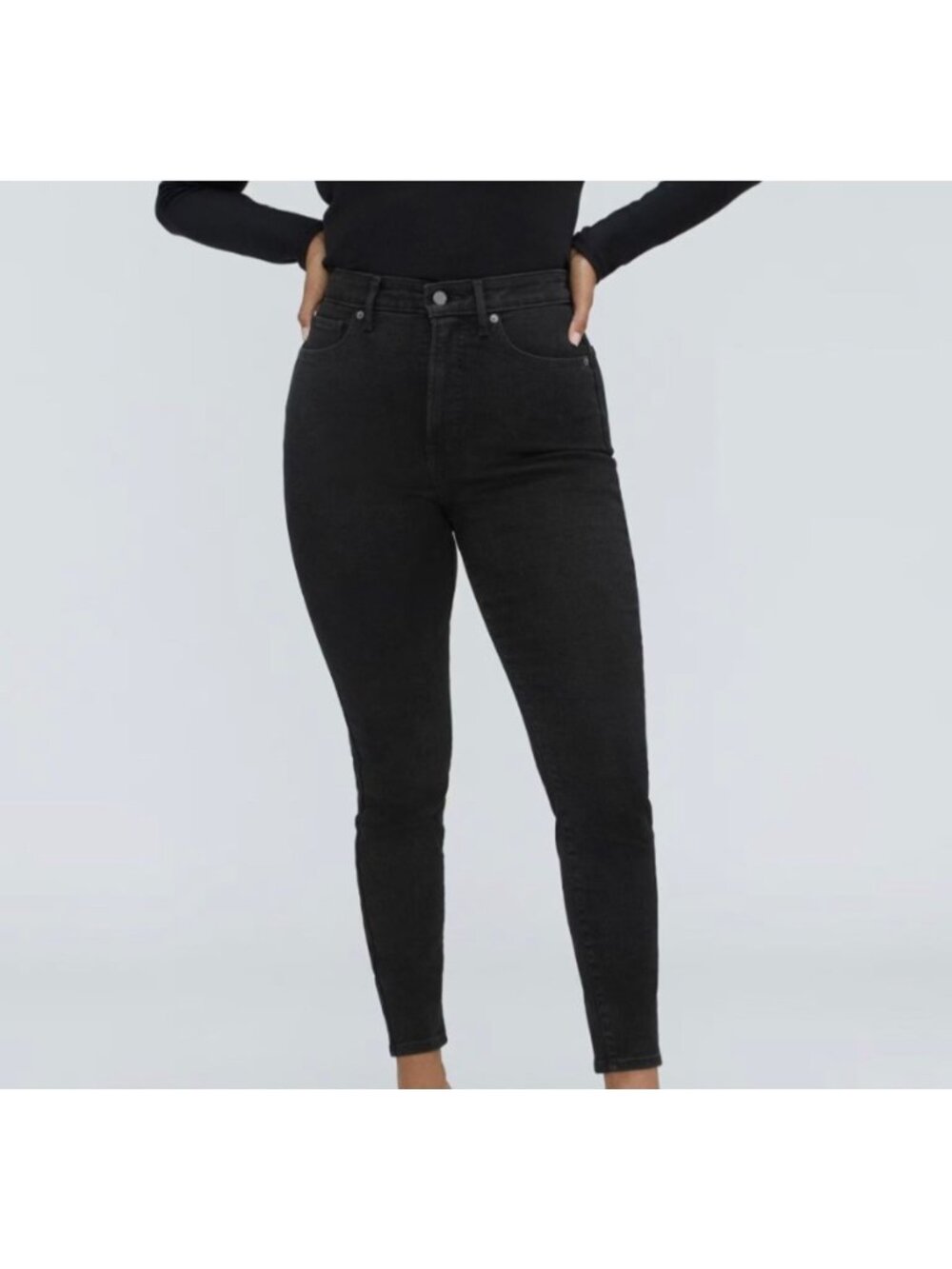 Everlane The Curvy High Rise Skinny Jean Black Sz 23R